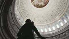 United States Capitol Building Rotunda w/ George Washington Statue -...