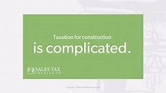 Blueprint for Success: Sales Tax Essentials for Construction & Real Property On-Demand Webinar