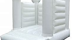 White Inflatable Bounce House (Without Blower) - 13 x 12 x 14.5 Foot - Big Inflatable Bouncer House Castle Unit for Weddings - Jumphouse for Photo Shoots - Outdoor Party Bounce House