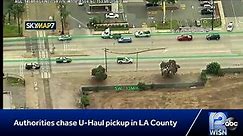 WISN 12 NEWS - LIVE: Authorities chase U-Haul pickup truck...
