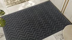 Artnice 24 x 36in Outdoor Welcome Mats for Entrance, Absorbent Non Slip Rubber Backing Floor Mats Doormats, Darkgray