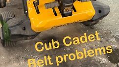 Cub Cadet RZTS transmission drive belt keeps coming off?????