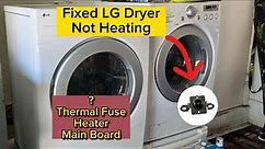 Fixed LG dryer not heating. Model # Dle2050W