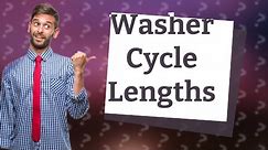 How long is each cycle on Amana washer?