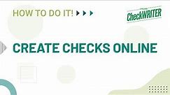 How to Create a Check in OnlineCheckWriter | Create and Print Checks Instantly