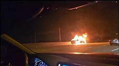 Car fire on the Buckman Bridge