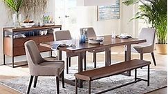 Homefare Everly Dining Furniture, 6-Pc. Set  (Table, 4 Square Back Side Chairs, & Bench), Created for Macy's - Macy's