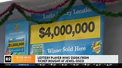 Lottery player wins $500K with ticket purchased at South Side Jewel-Osco