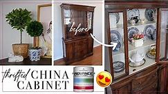 Thrifted China Cabinet Makeover | Painted Furniture Tips | Benjamin Moore Advance Paint Review