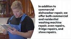 Commercial Dishwasher Repairs from National Appliance Repairs