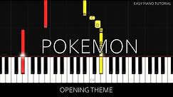 Pokemon Theme (Easy Piano Tutorial)