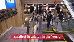 Check out the world's shortest escalator!