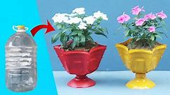 How To Make A Beautiful Flower Pot From A Plastic Bottle