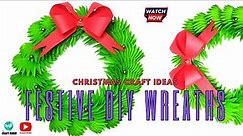 DIY Christmas Wreath Ideas: Craft Your Festive Welcome #christmaswreath