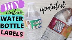 HOW TO MAKE YOUR OWN CUSTOM WATER BOTTLE LABELS! FREE ON CANVA! Updated Slower Tutorial!