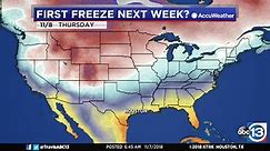 First freeze next week?
