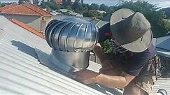 Installing spinning vent to a metal roof