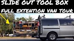 My Old - Tricked out van with slide out tool storage