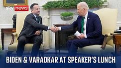 US President Joe Biden attends speakers' lunch with Irish PM Leo Varadkar