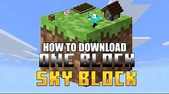 How To Download One Block Sky Block (IJAMinecraft)