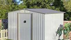 6' x 8' Metal Outdoor Storage Shed (with Floor Frame)