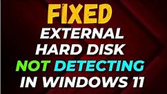 How to Fix External Hard Disk Not Detecting in Windows 11