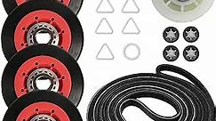 4392067 Dryer Repair Kit with WPW10314173 Drum Roller & 661570V Belt & 279640 Idler Pulley by Seentech, Compatible with Whirlpool & Kitchen-Aid Dryer - Replaces AP3109602 4392067VP 80047 AH373088