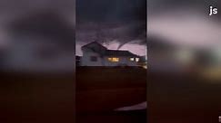 Video captures tornado taking shape near Evansville, Wisconsin
