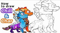 How to draw Dragon Chill and Char | Prodigy Math