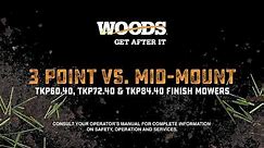 Woods® TurfKeeper Pro™ TKP 40-series Finish Mowers | 3-point versus Mid-mount