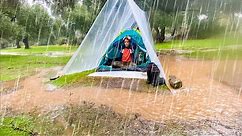 2 Days İn The Forest İn Heavy Rain - Rain Camping - Rain Storm - Flood - Bad Weather