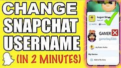 How To Change Snapchat Username 2022 (ACTUALLY WORKS) *Change Username On Snapchat*