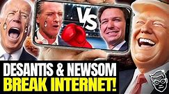 DeSantis Holds Up San Fran SH*T Map on Stage with Newsom | Trump BREAKS Internet with HILARIOUS MEME