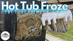 Cracked Hot Tub Manifold and Hot Tub Pipe Leak / Hot Tub Froze in Winter