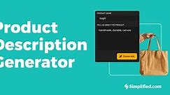 Make your product descriptions easy and efficient with our free product description generator