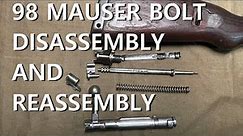 98 Mauser Bolt Disassembly and Reassembly