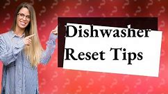 How do I reset my Kitchenaid dishwasher control panel?