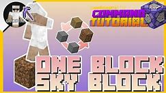 How to create a CUSTOM ONE BLOCK SKY BLOCK with commands!! (Minecraft Bedrock Command Tutorial)