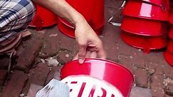 How to Draw a Fire on Fire Bucket Real Easy