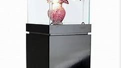 10" Pedestal Display Museum Display Cases, Locking Acrylic Top
