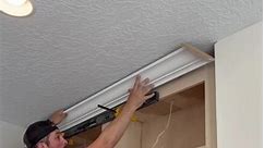 Simple trick for hanging crown molding. It’s not always possible, but when it is, it’s amazingly helpful. #Woodworking #woodwork #howto #diy #smallbusiness #crownmolding #tipsandtricks #trimcarpentry