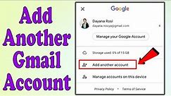 How to Add Another Gmail Account In Android | Sign In to Another Google Account | add multiple gmail