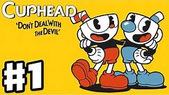 Cuphead - Gameplay Walkthrough Part 1 - Don't Deal with the Devil! World 1 Bosses! (PC)