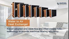 ALECOIL16x16 Water to Air Heat Exchanger with 1“ Copper Ports Hot Water Coil for Outdoor Wood Furnaces, Forced Air Heating, Residential Heating and Cooling, Alecoil Heat Exchanger