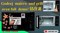 Godrej GME 720 GFE PZ model microwave and grill oven demo in Hindi ! by :- Shadab technician##@@