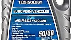 PEAK OET Extended Life Blue 50/50 Prediluted Antifreeze/Coolant for European Vehicles, 1 Gal.