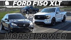 Ford F150 XLT vs Benz vs F150 Drag Race @ Island dragway