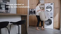 Bosch 800 Series 4 cu.ft. Ventless Compact Frontload Stackable Electric Dryer in White with Home Connect, ENERGY STAR WTG865H4UC