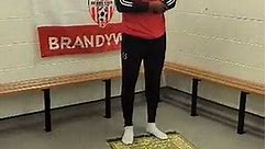 Derry City footballer Sadou Diallo in prayer