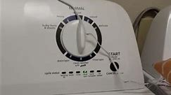 Amana washing machine on its final cycle